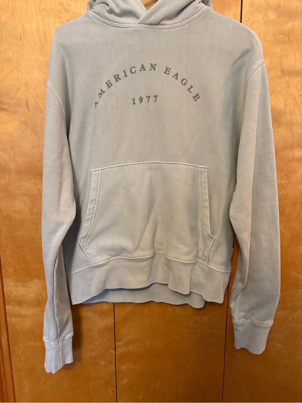 American Eagle Outfitters Laidback Luxe 1977 Ice blue hoodie men size xsmall